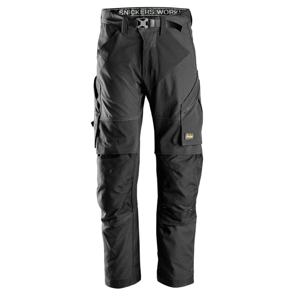 Snickers 6903 FlexiWork Stretch Kneepad Work Trousers Black 31" Waist 35" Leg - Snickers Size 146