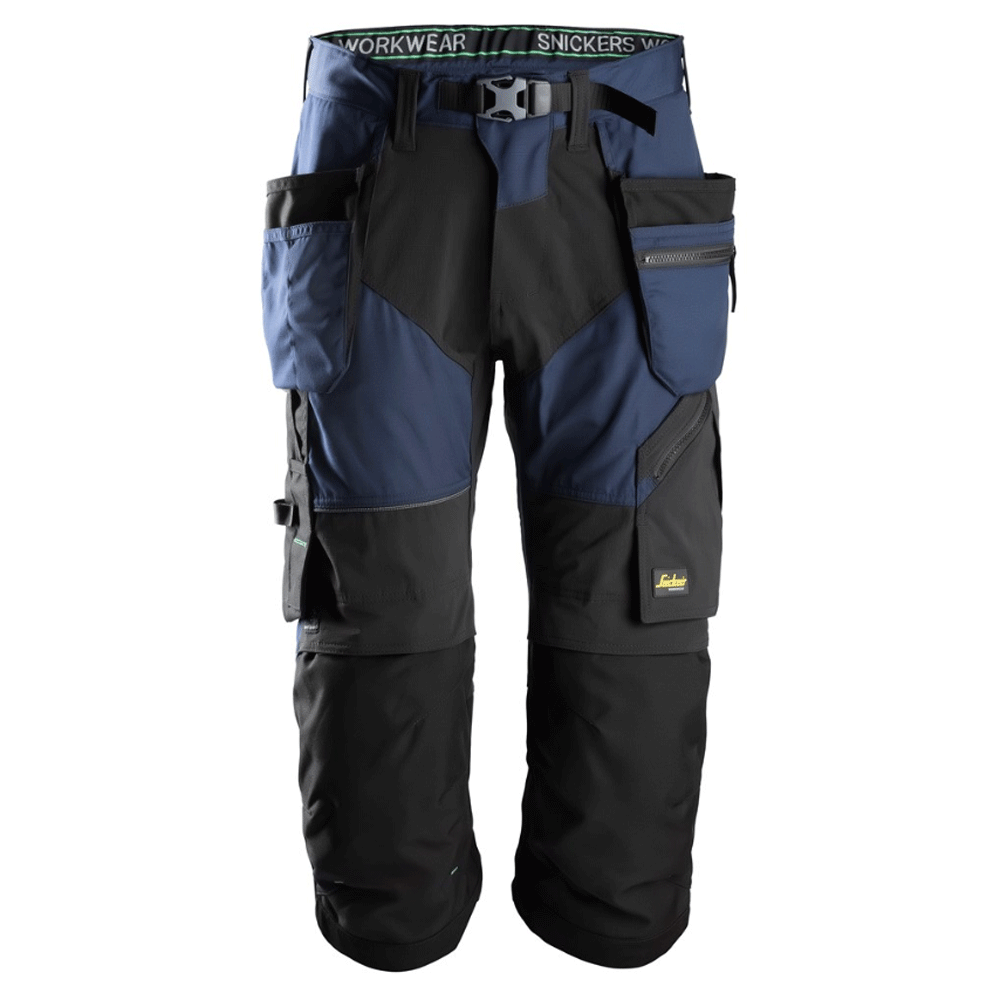 Snickers 6905 FlexiWork Holster Pocket Pirate Work Trousers Navy Blue/Black 44" Waist - Reg Leg / Snickers Size 60