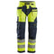 Snickers 6932 FlexiWork Hi-Vis Work Trousers Holster Pockets CL2
