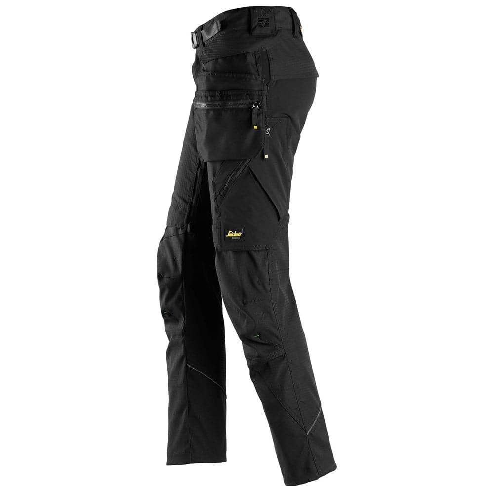 Snickers 6972 FlexiWork, Work Trousers+ Detachable Holster Pockets Black, Waist 33" Leg 30"-Snickers Size 92