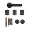 Sparta Matt Black Bathroom Door Handle Kit