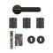 Sparta Matt Black Mortice Door Handle Kit