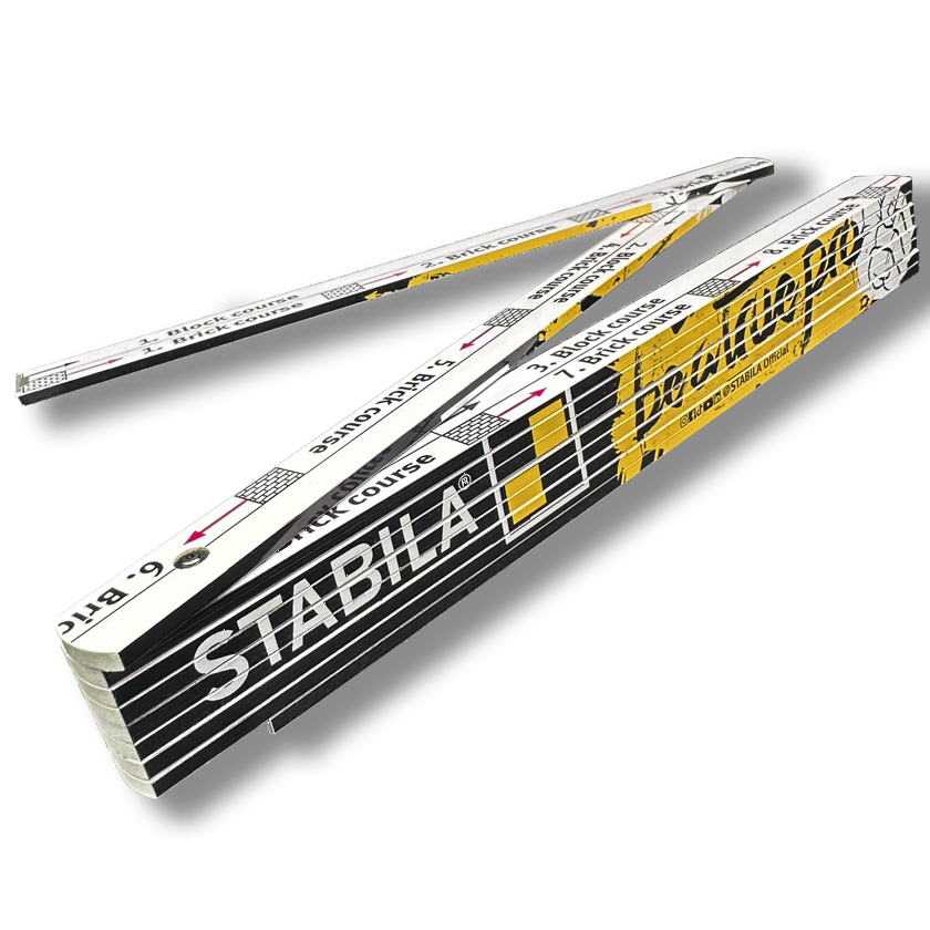 Stabila Brick & Block Masons Folding Rule Wood – 2m