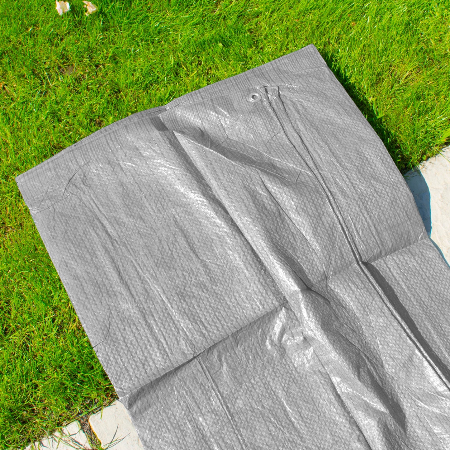 Gray S-Grade Tarpaulin 2m x 2m