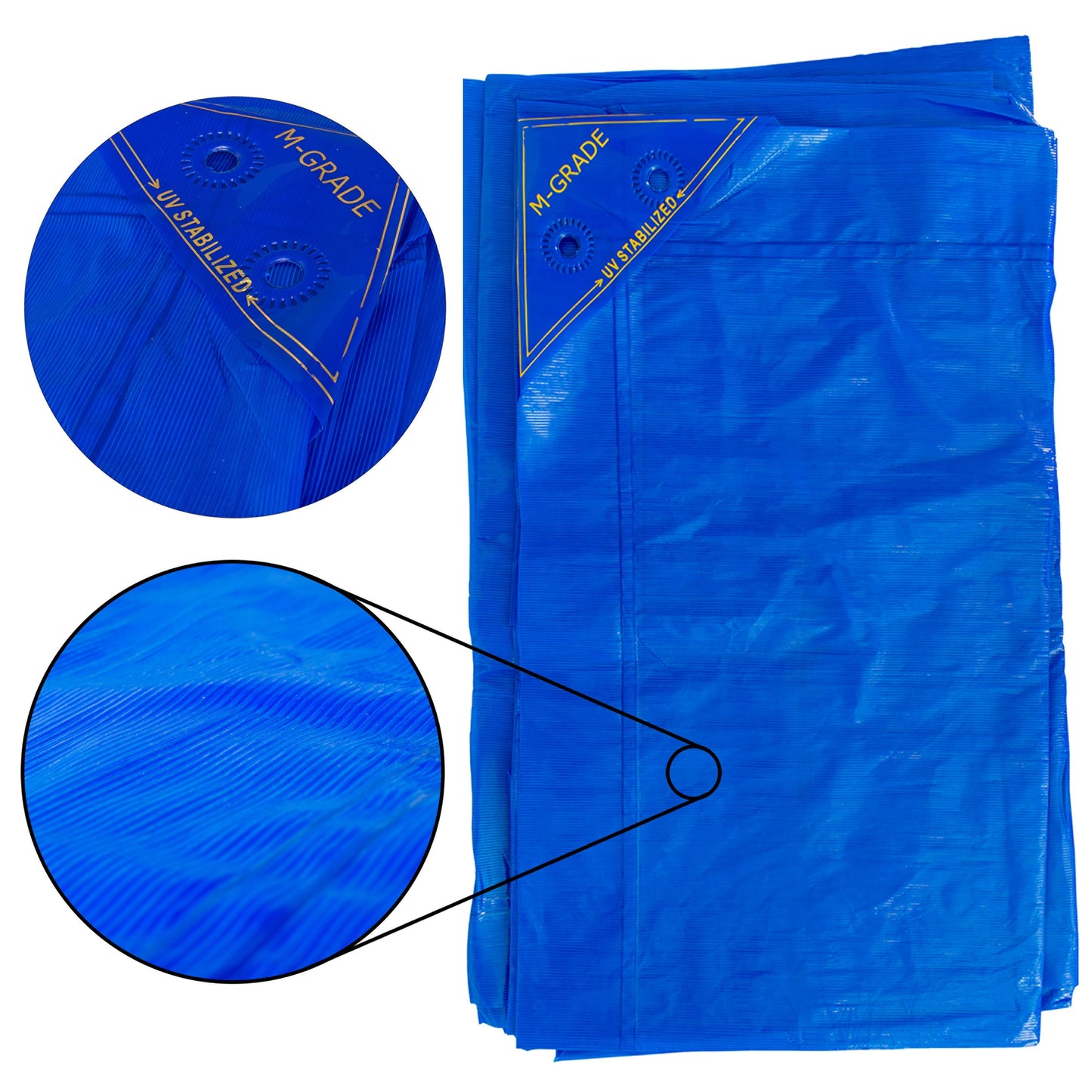 M-Grade LLDPE Blue Tarpaulin 3m x 4m