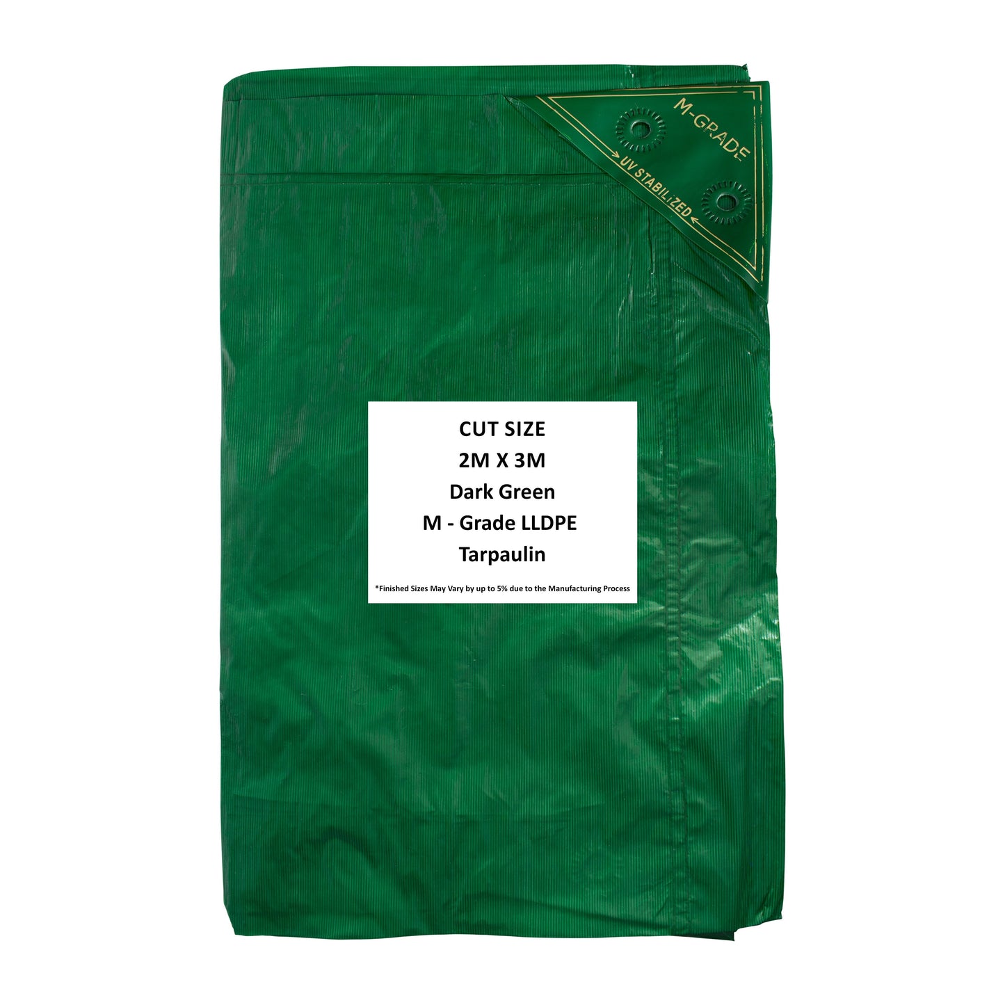 M-Grade LLDPE Green Tarpaulin 2m x 3m