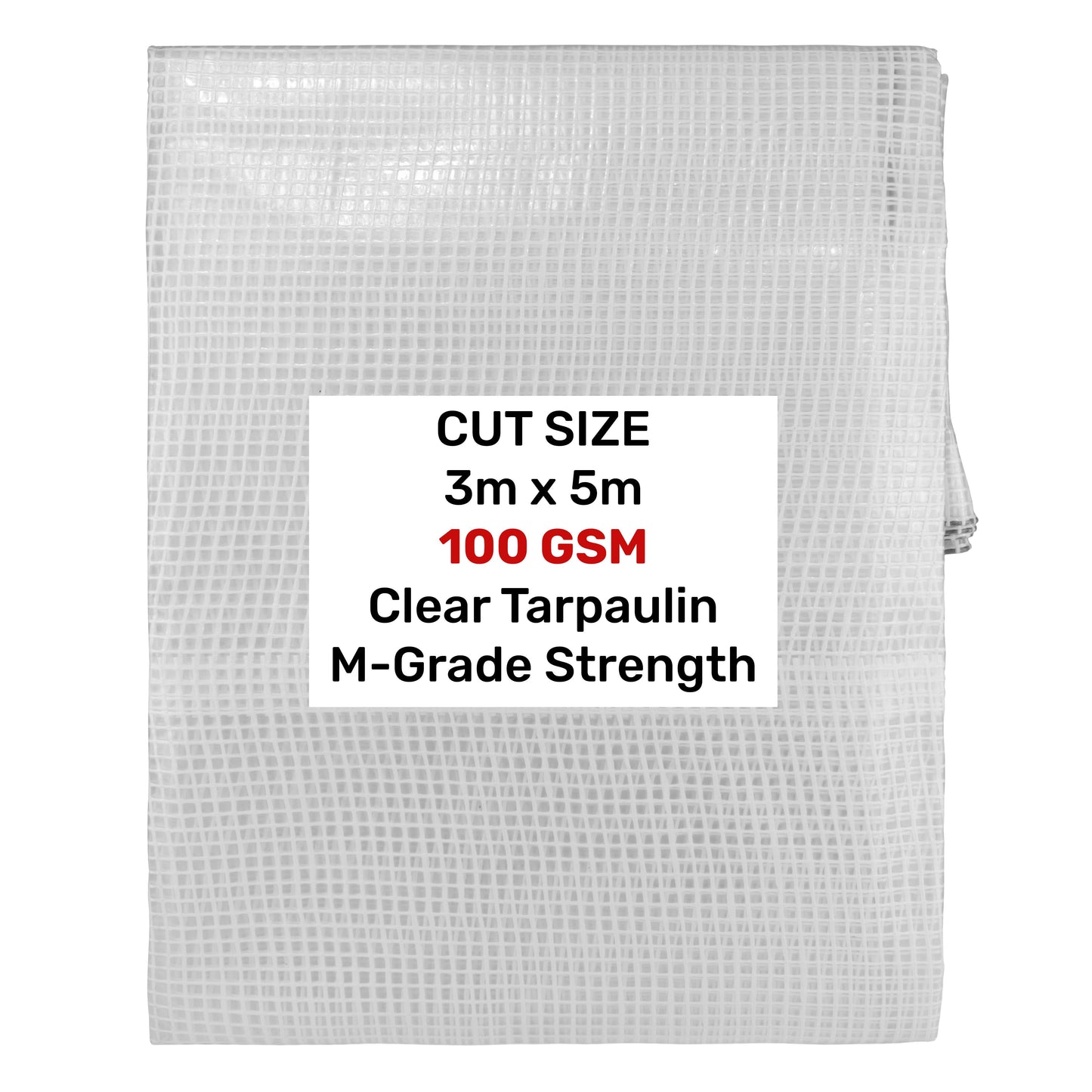 Clear M-Grade Tarpaulin 3m x 5m