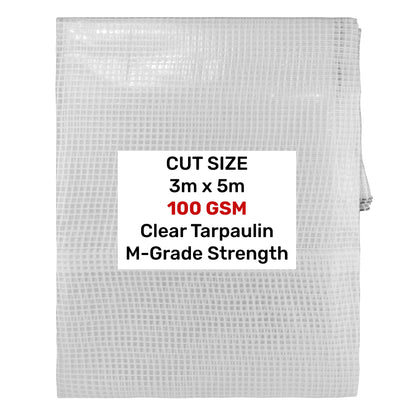Clear M-Grade Tarpaulin 3m x 5m