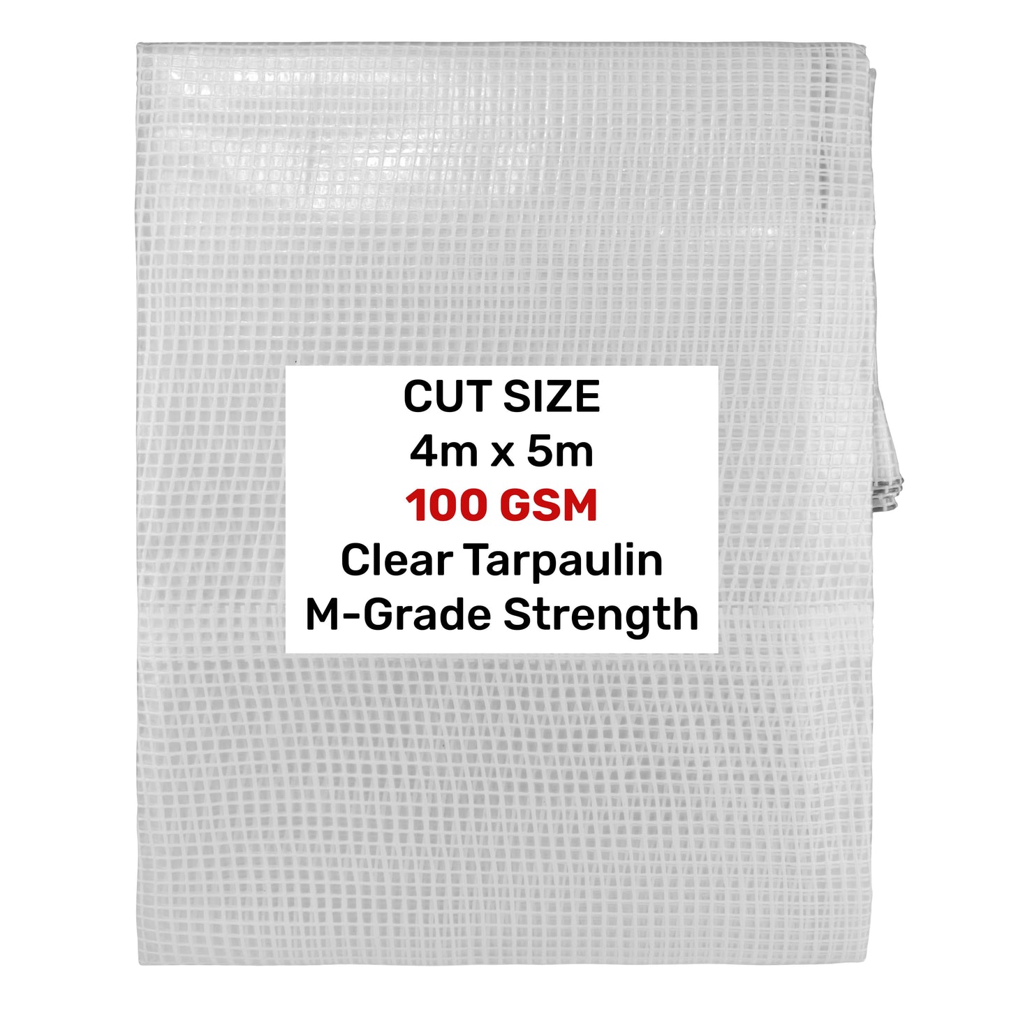 Clear M-Grade Tarpaulin 4m x 5m