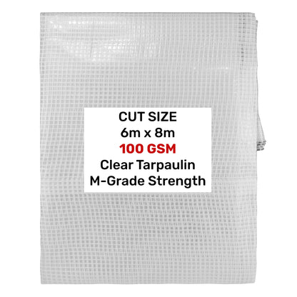 Clear M-Grade Tarpaulin 6m x 8m