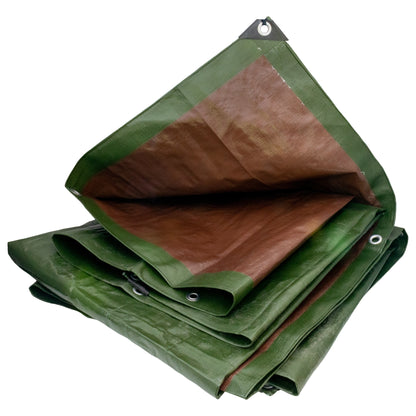 Green/Brown L-Grade Tarpaulin 4m x 6m
