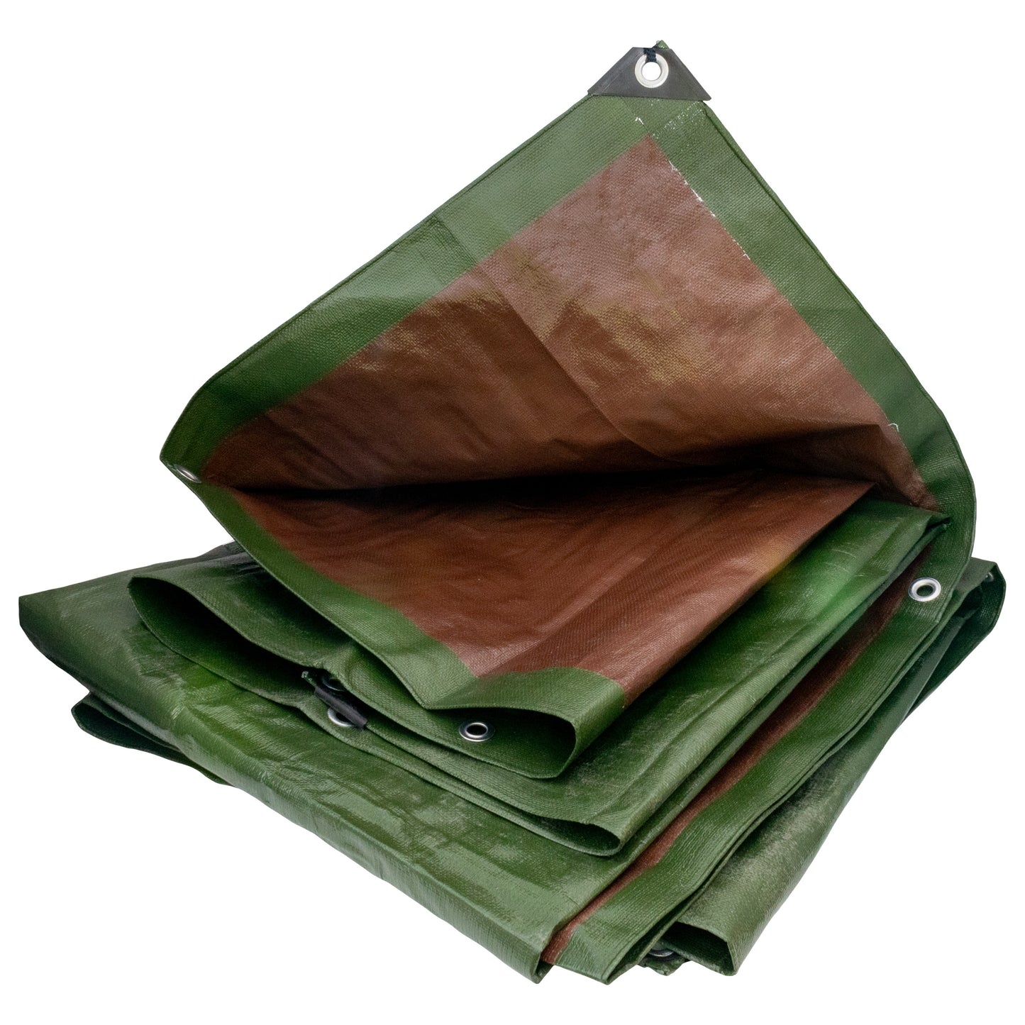 Green/Brown L-Grade Tarpaulin 2m x 4m