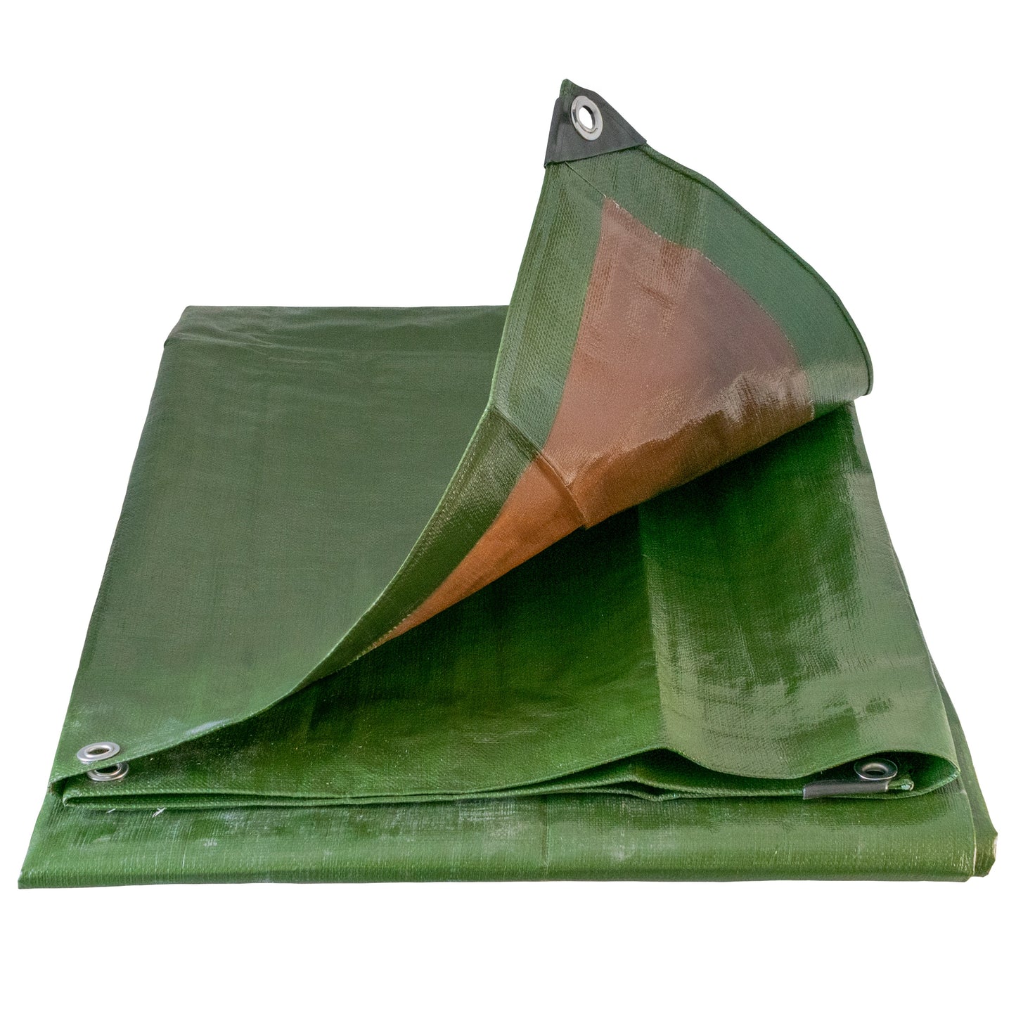 Green/Brown L-Grade Tarpaulin 5m x 6m