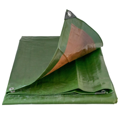 Green/Brown L-Grade Tarpaulin 3m x 4m