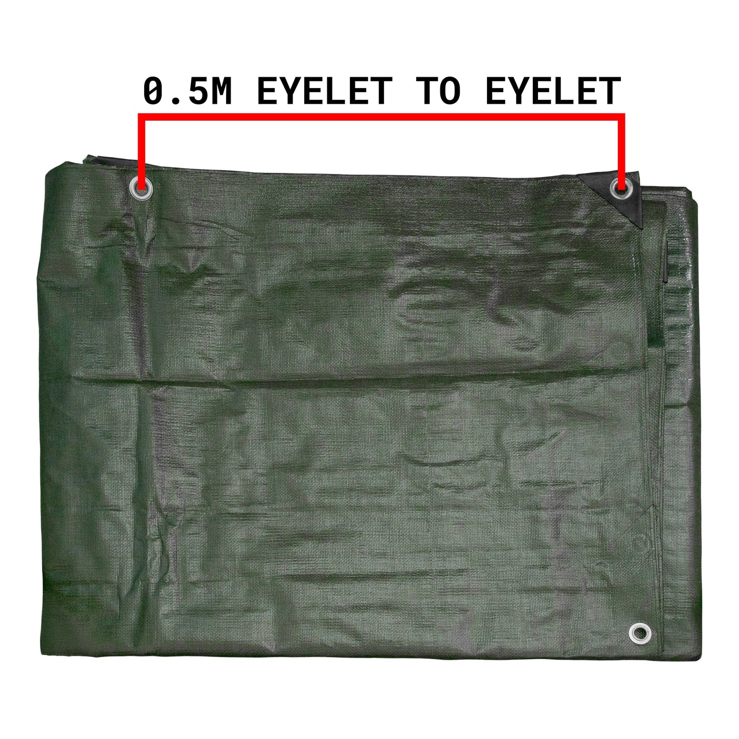 Green/Brown L-Grade Tarpaulin 3m x 3m