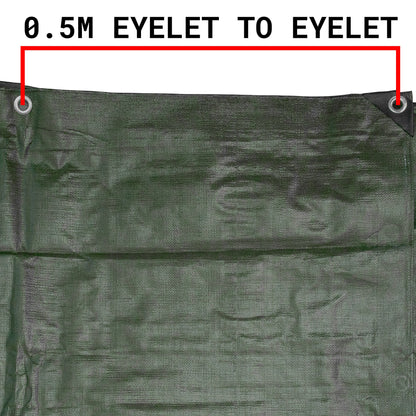 Green/Brown L-Grade Tarpaulin 8m x 12m
