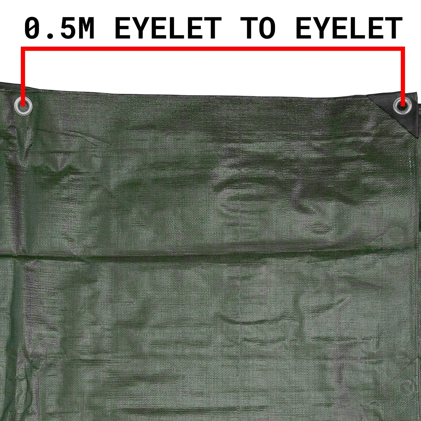 Green/Brown L-Grade Tarpaulin 4m x 5m