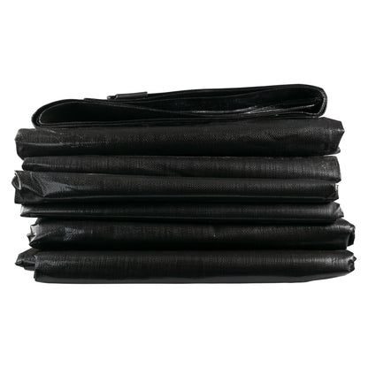 Black/Silver L-Grade Tarpaulin 6m x 6m