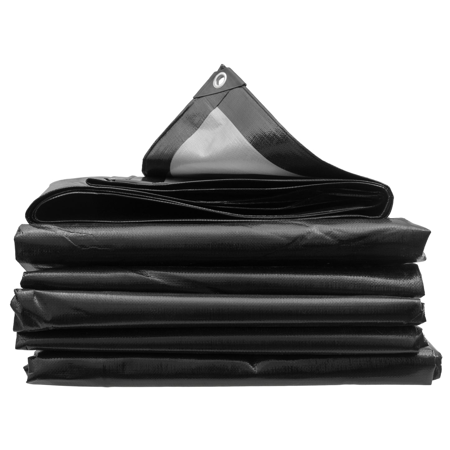 Black/Silver L-Grade Tarpaulin 8m x 10m