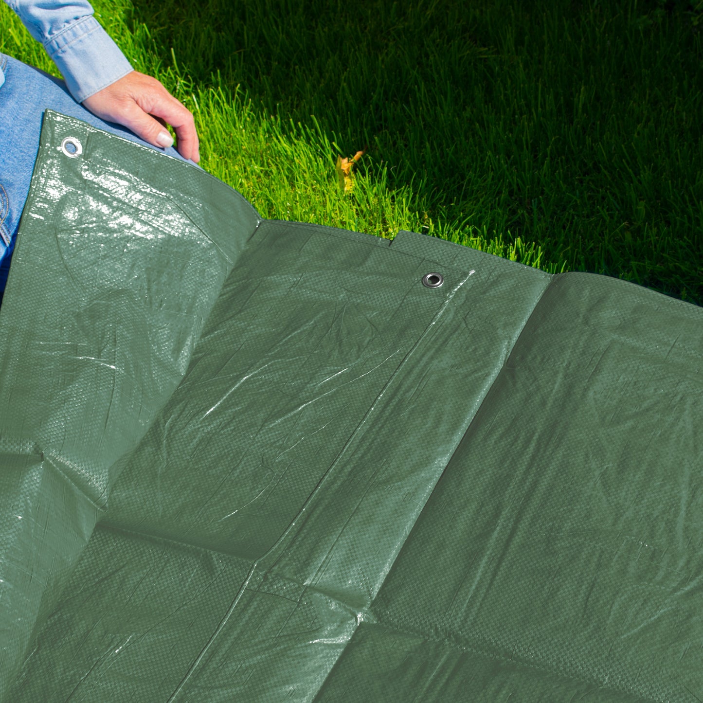 Green M-Grade Tarpaulin 1.5m x 2m