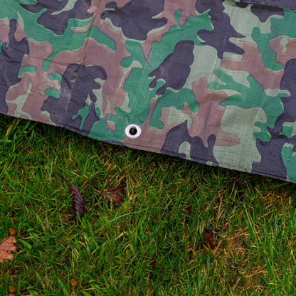 Camouflage M-Grade Tarpaulin 8m x 10m BRADAS