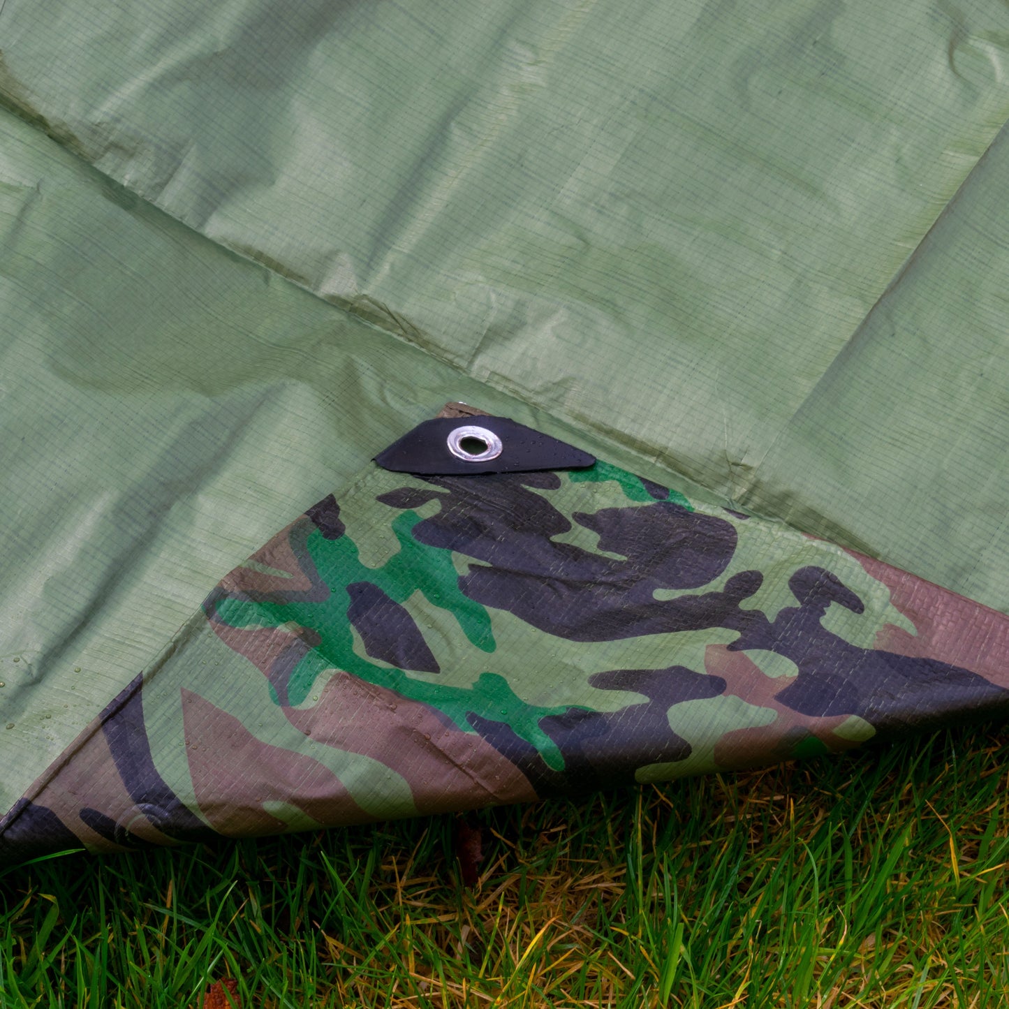 Camouflage M-Grade Tarpaulin 8m x 12m BRADAS