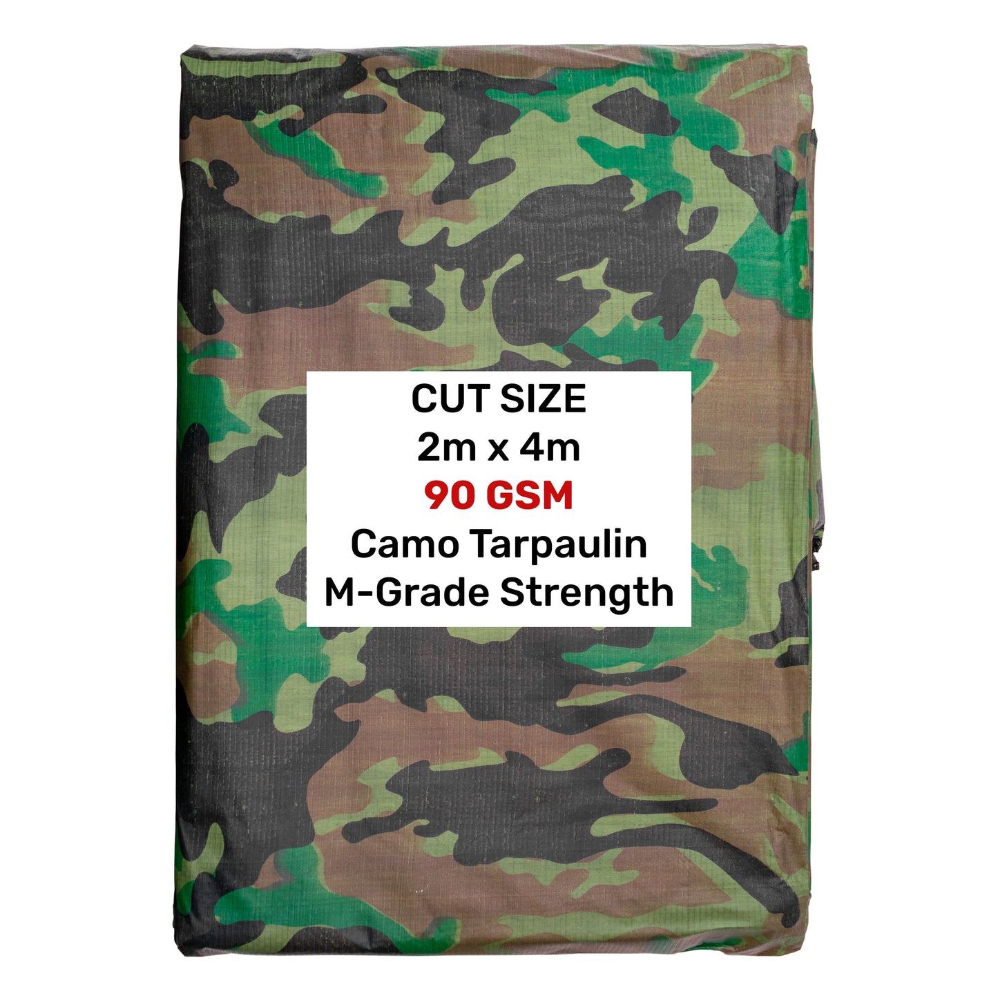 Camouflage M-Grade Tarpaulin 2m x 4m
