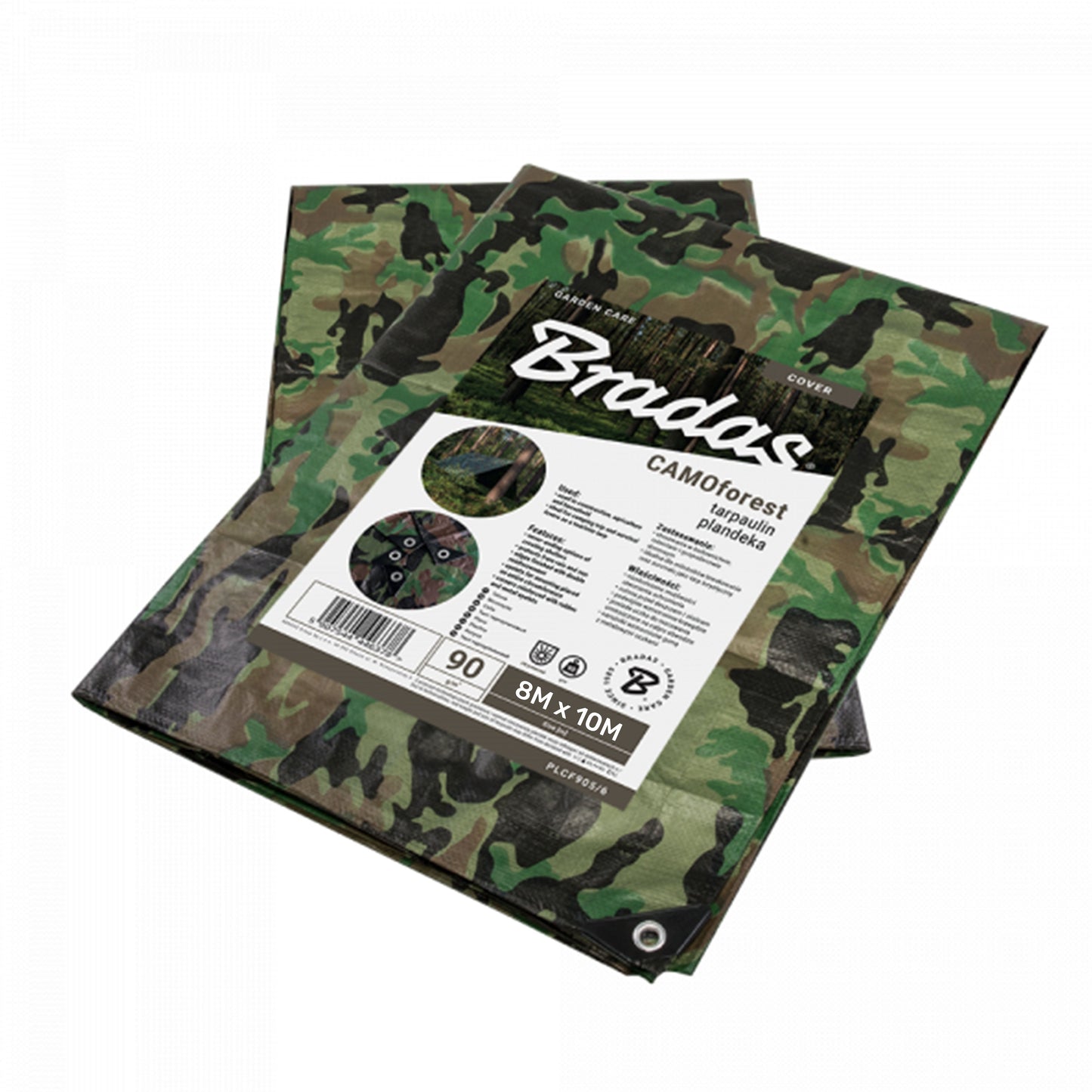 Camouflage M-Grade Tarpaulin 8m x 10m BRADAS