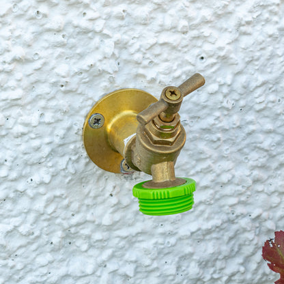 Female Tap Connector 3/4" or 1/2" BSP Female, Green/Gray