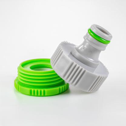Female Tap Connector 1" or 3/4" BSP Female, Green/Gray