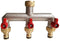 Three Way Tap Splitter Brass 3/4" BSP with Quick Connect Outlets