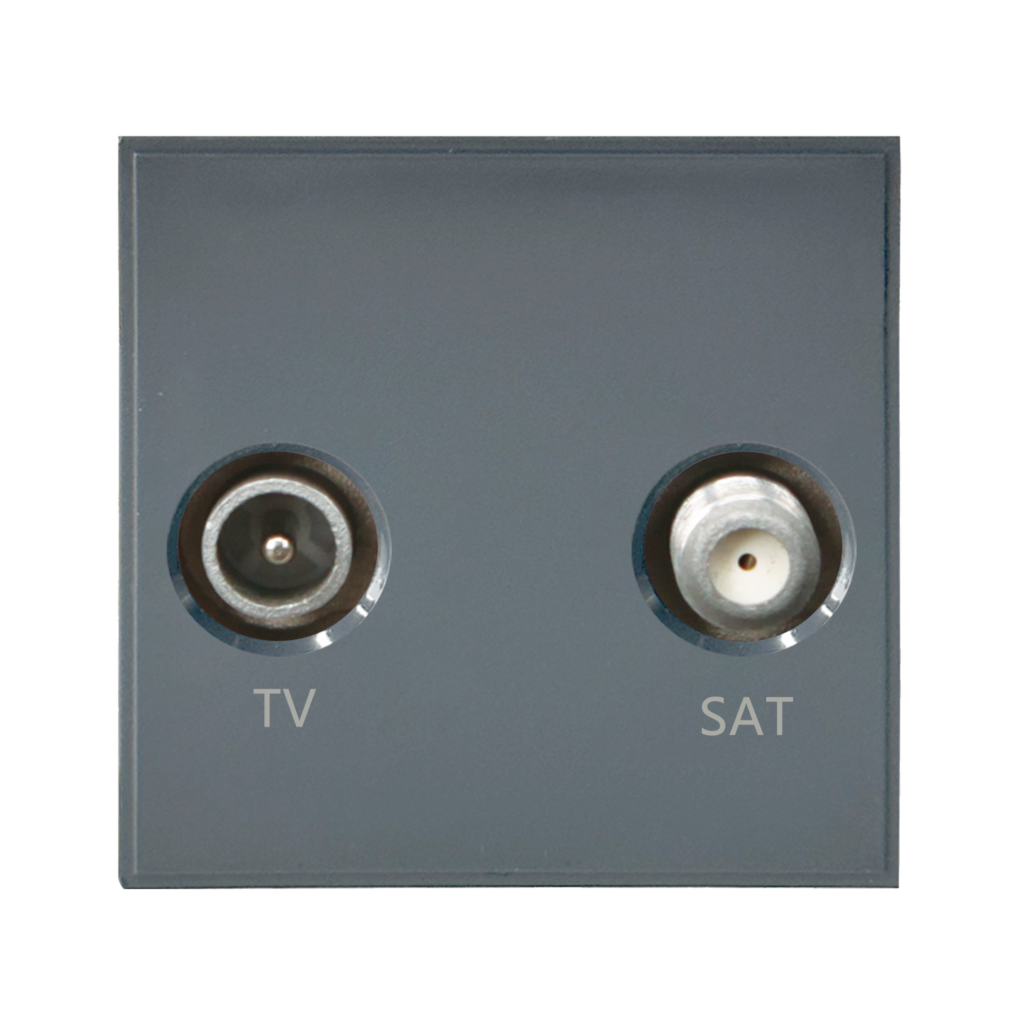Caradok Satellite Outlet + TV Outlet 50x50, Grey