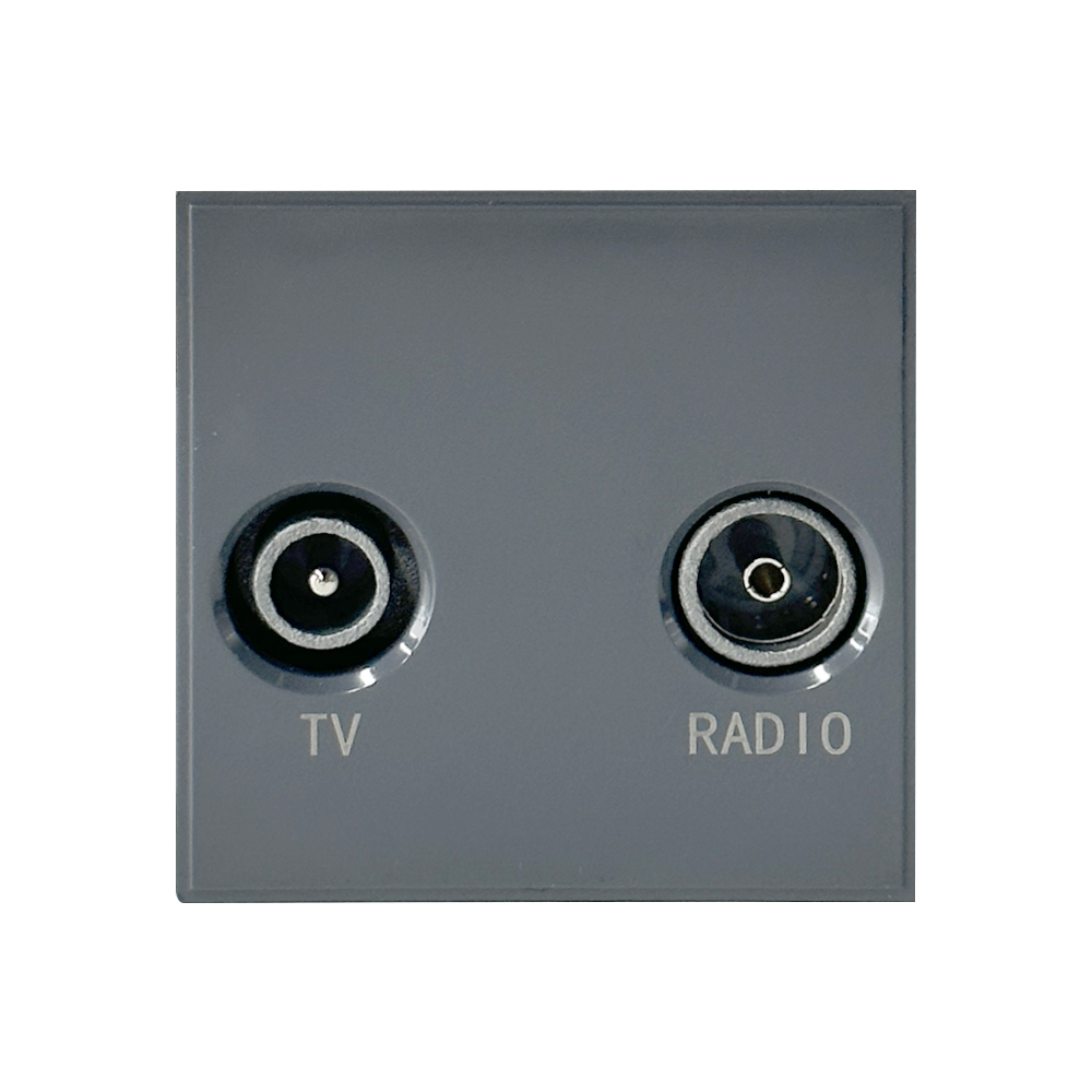 Caradok Radio Outlet + TV Outlet 50x50, Grey