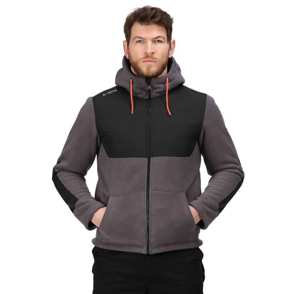 Regatta TRF664 Garrison Hooded Jacket Iron/Black XL