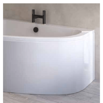 Orlah Acrylic Offset Corner Bath Front And End Panel