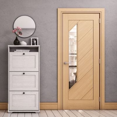 Torino Oak Prefinished Glazed Internal Door - All Sizes