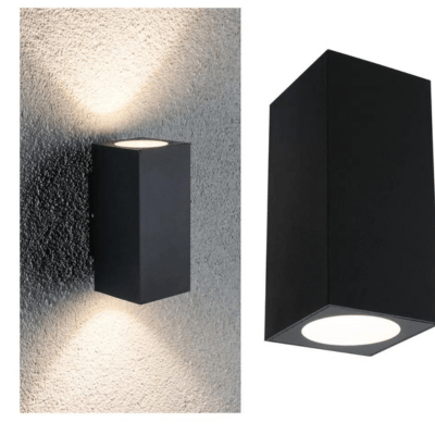 Outdoor 230V Flame LED Wall Light Dual Light Output - All Colours