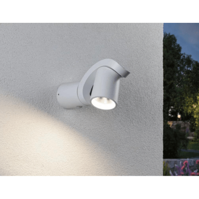 Outdoor 230V Cuff Motion Detector LED Exterior Wall Light - White