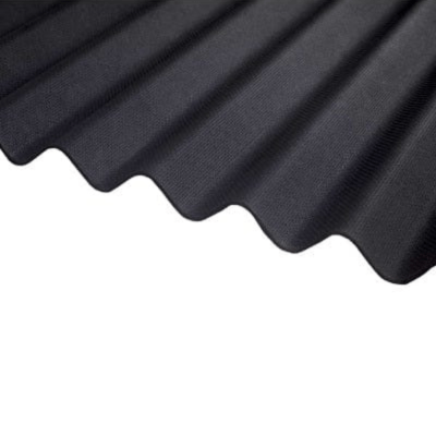 Corrugated Bitumen Roof Sheet Black 2m x 930mm x 2.6mm