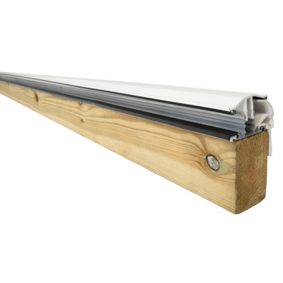 Capex Snap Down Gable End Finishing Profile and Glazing Bar (10-25mm) 2m - White