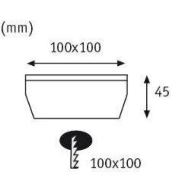 Outdoor Floor Recessed Light IP67 LED Cube 1x0.24W 100 x 100mm