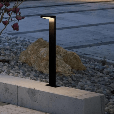 Outdoor Solar Bollard Ryse IP44 3000K 100lm Motion Sensor