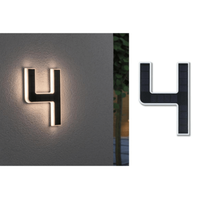 Outdoor Solar House Number 3000K IP44 Replaceable Battery