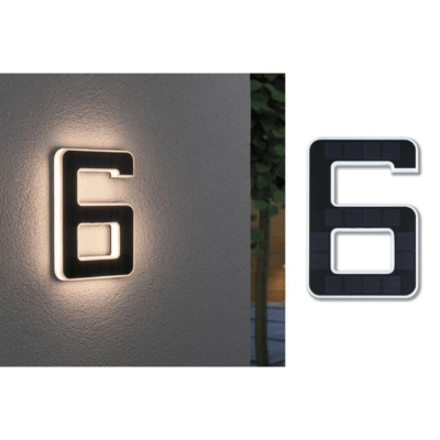 Outdoor Solar House Number 3000K IP44 Replaceable Battery