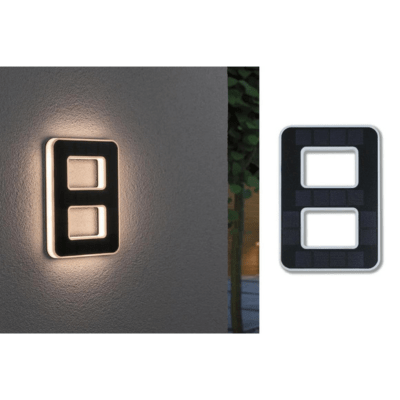 Outdoor Solar House Number 3000K IP44 Replaceable Battery