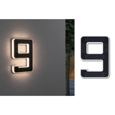 Outdoor Solar House Number 3000K IP44 Replaceable Battery