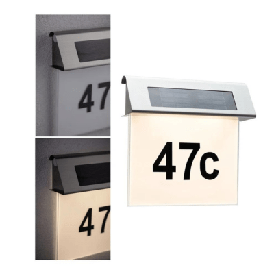 Outdoor Solar House Number Light IP44 LED 1 x 0.2W