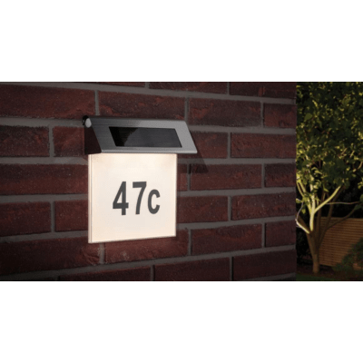 Outdoor Solar House Number Light IP44 LED 1 x 0.2W