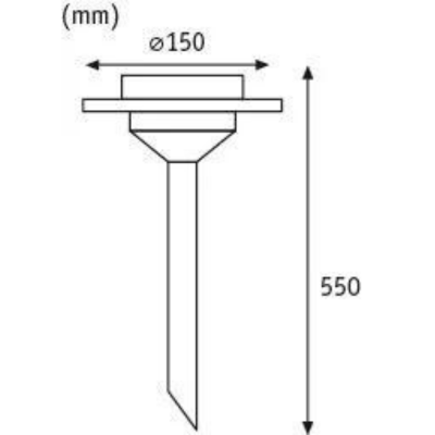 Outdoor Solar Spit UFO LED IP44 1x0.2W Steel/Plain