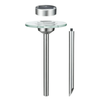 Outdoor Solar Spit UFO LED IP44 1x0.2W Steel/Plain